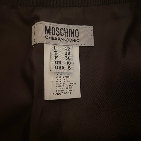 MOSCHINO CHEAP AND CHIC Vintage Fully Lined Brown Pencil Skirt - Picture 4 of 14